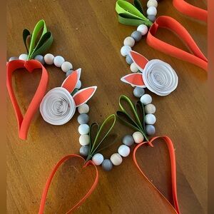 Bunnies & Carrots handcrafted garland
